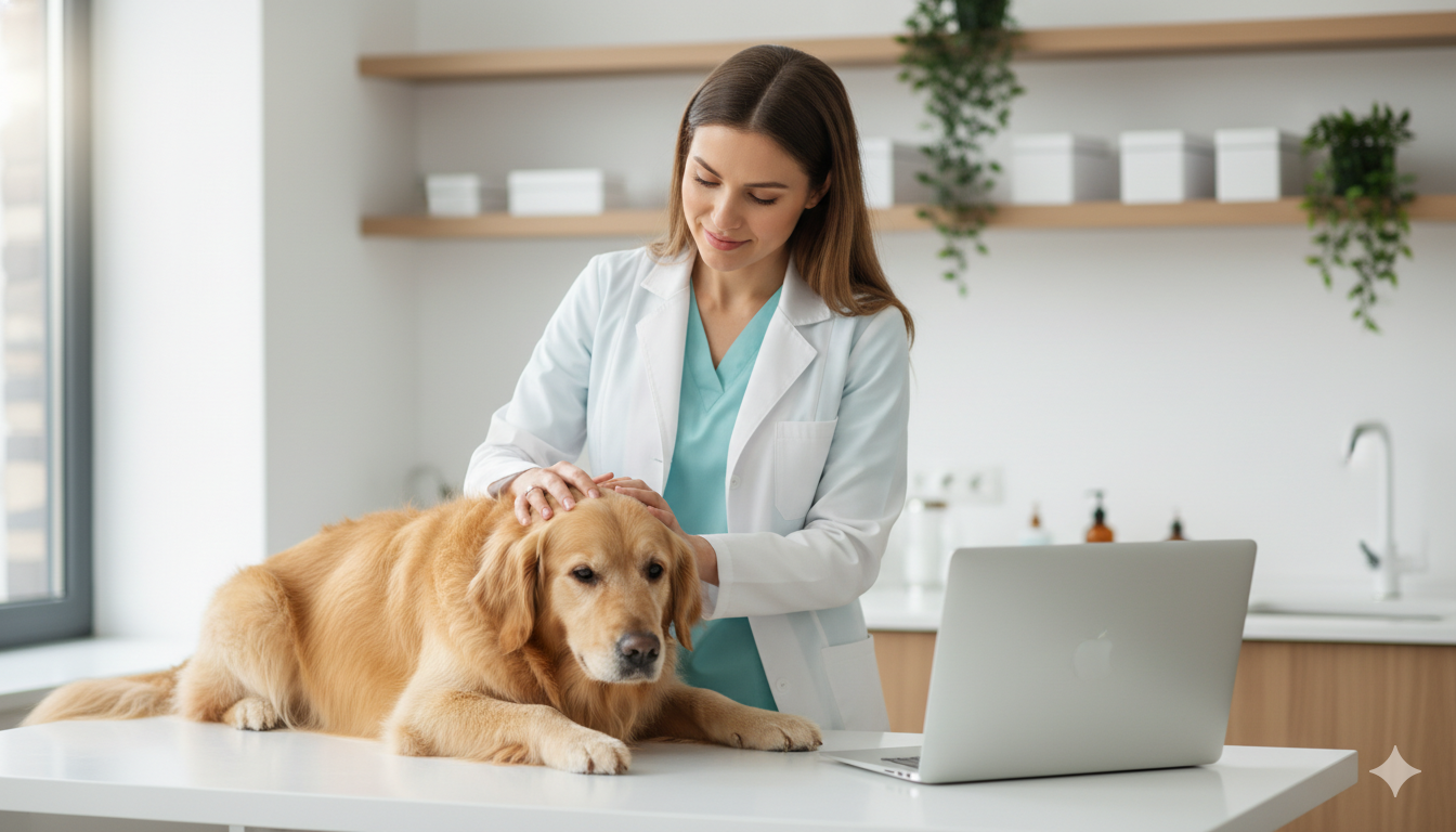 Veterinario usando BuscoVets CRM